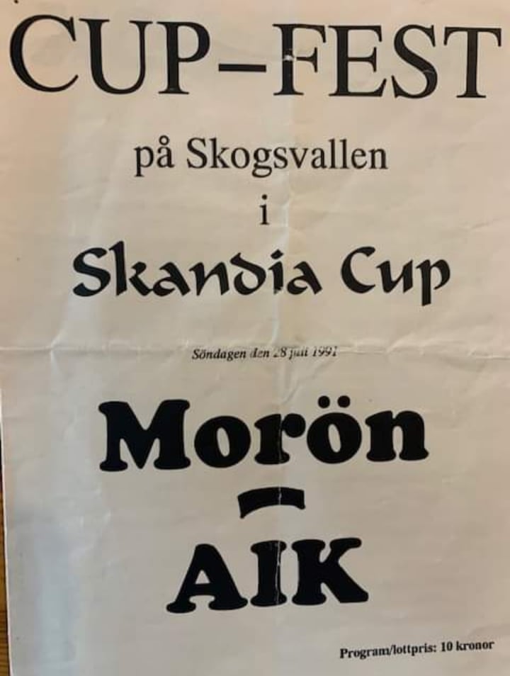 Sunday 28 July 1991, kl 16:00  Morön BK - AIK 1-2 ()  Skogsvallen, Skellefteå