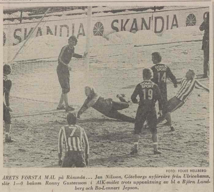 Saturday 20 March 1976  AIK - IFK Göteborg 0-3 (0-0)  Råsunda Fotbollstadion, Solna