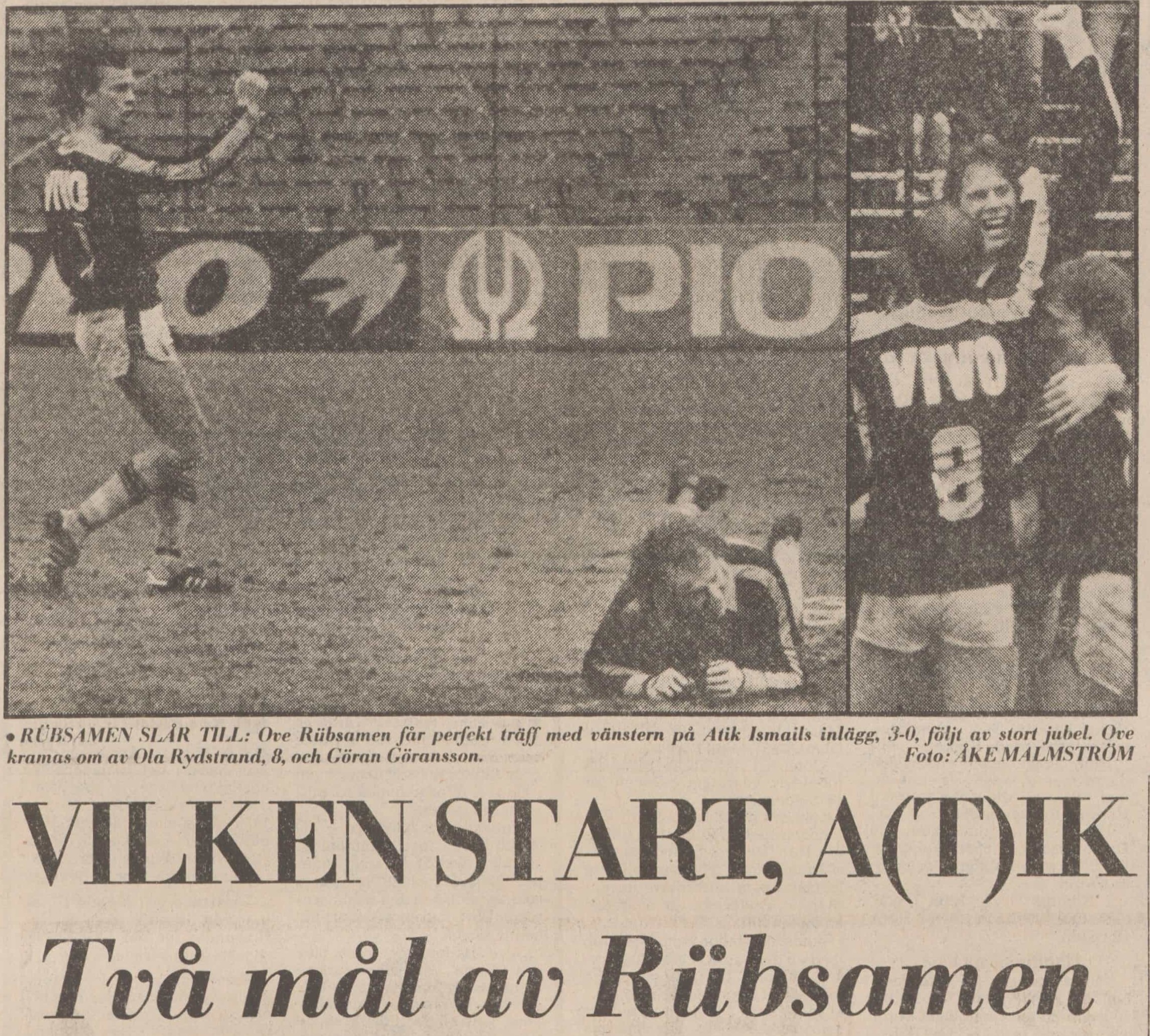 Saturday 19 April 1980, kl 15:00  AIK - Västerås SK 4-0 (1-0)  Råsunda Fotbollstadion, Solna