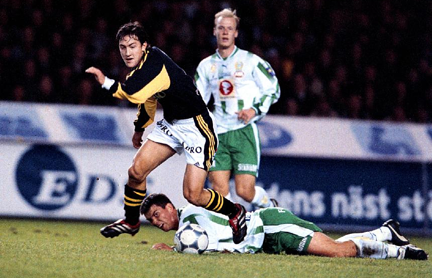 Monday 15 October 2001, kl 19:00  AIK - Hammarby IF 5-2 (2-1)  Råsunda Fotbollstadion, Solna